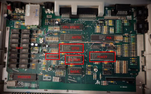 Atari 130XE motherboard